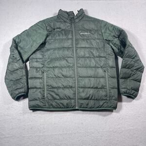 Eddie Bauer Jacket Men L Green‎ Down Insulated 650 Fill Packable Puffer Coat